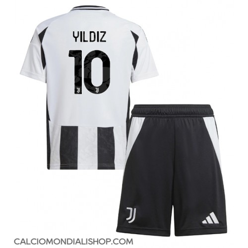 Maglie da calcio Juventus Kenan Yildiz #10 Prima Maglia Bambino 2024-25 Manica Corta (+ Pantaloni corti)